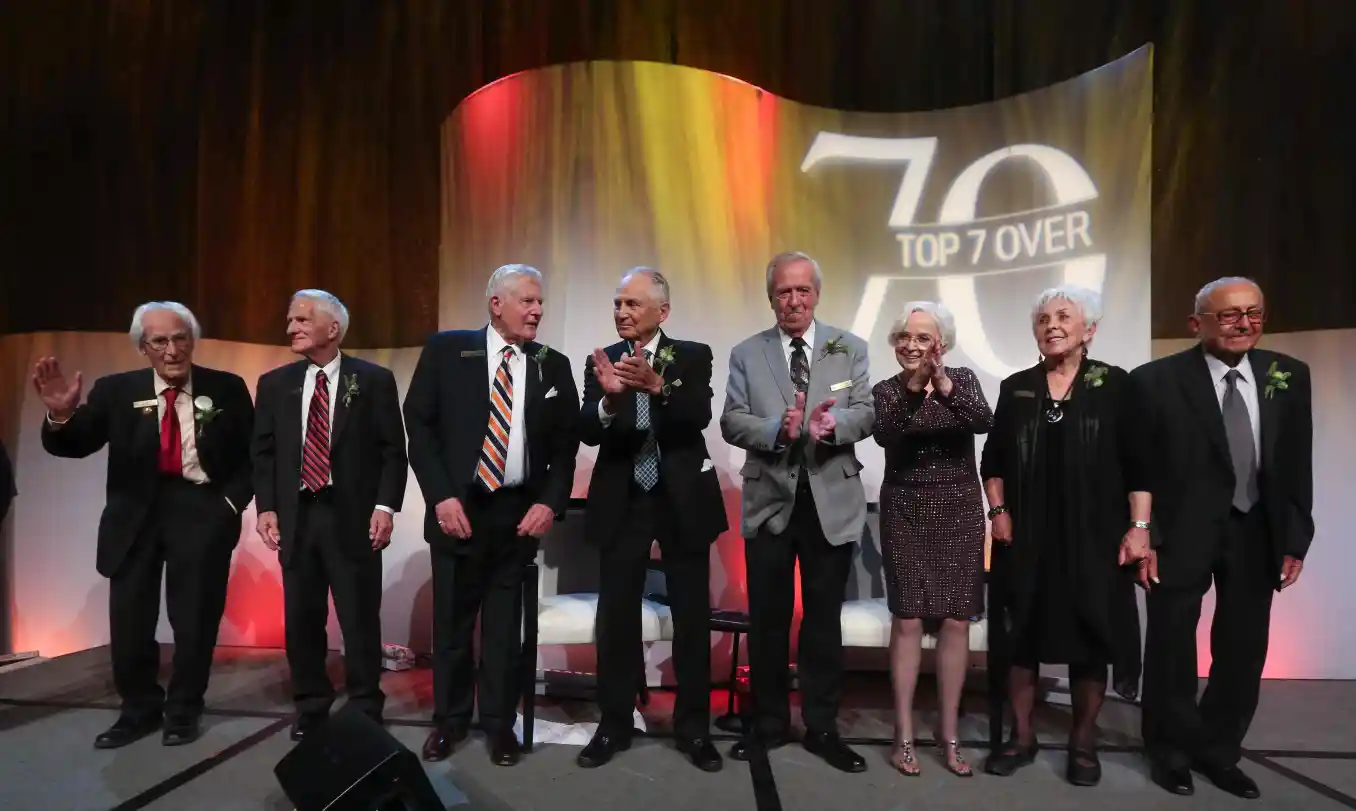 The recipients of the first Top 7 Over 70 awards.